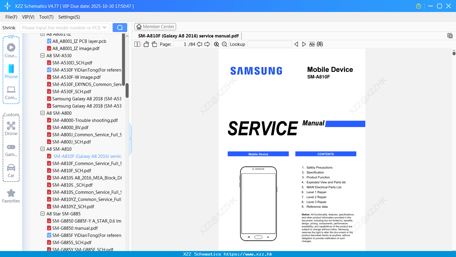 Samsung SM-A810F (Galaxy A8 2016) Service Manual